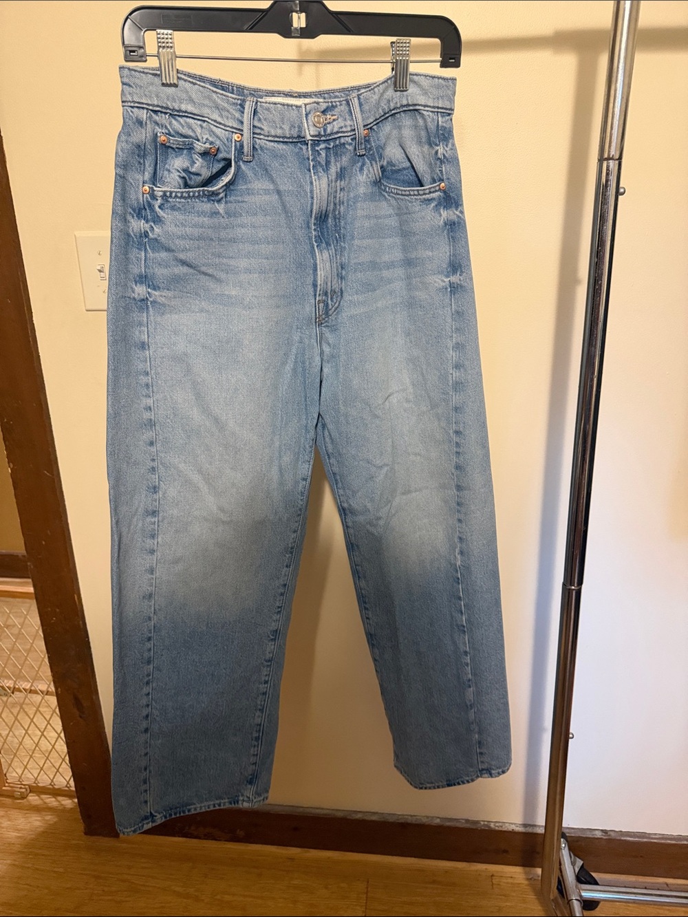 MOTHER Light Wash Barrel-Leg Women's Jeans